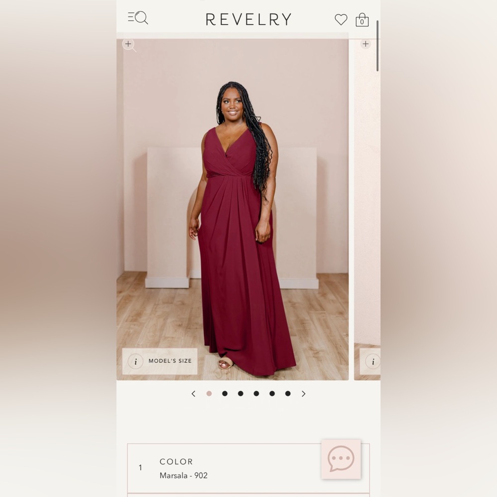Revelry Blair Chiffon Dress in MARSALA